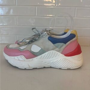 Alice + Olivia Claudine colorblock chunky lace-up sneakers size 9.5